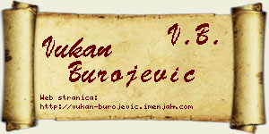 Vukan Burojević vizit kartica